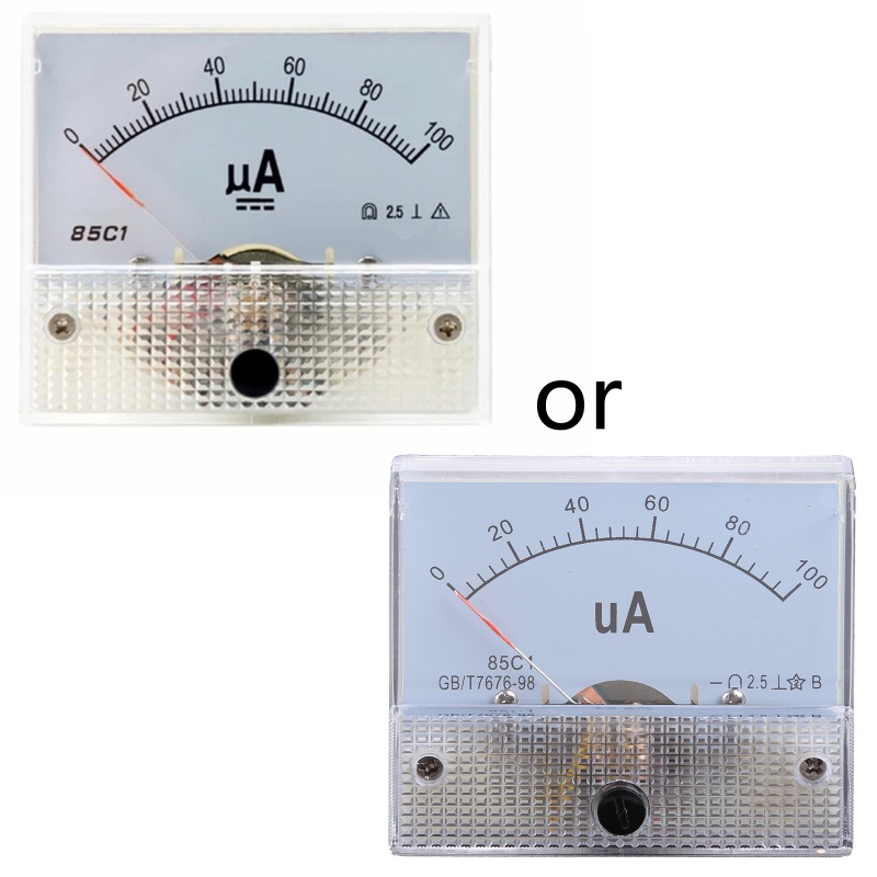 Pop professional analog amp panel meter ampe kế hiện tại 50ua 100ua 200ua 500ua