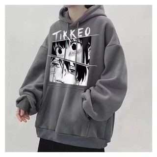 Áo Hoodie Form Rộng In Hình ANIME Áo Nam Nữ Dạo Phố