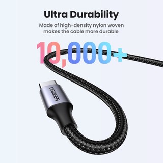 Cáp sạc nhanh UGREEN 3A 18w Type-C USB-C nylon bện thích hợp cho Redmi Xiaomi 13 12 Pro Samsung galaxy s22 one plus