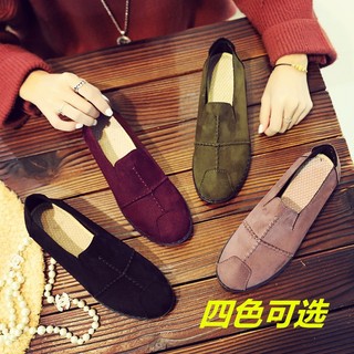 Giày Búp Bê Màu Đen Đế Bằng Thanh Lịch Thời Trang Xuân Thu Cho Nữ