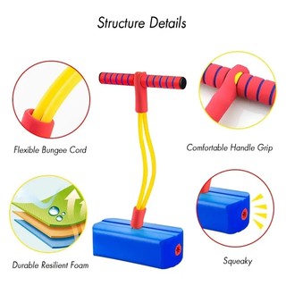 Gậy Pogo Đồ Chơi Ngoài Trời Bằng Xốp Đàn Hồi Cho Bé 3 Tuổi Có Thể Lên Đến 250 Pounds