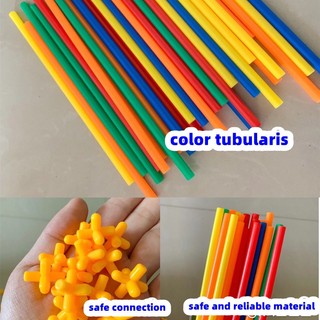 Đồ Chơi Lắp Ráp Ống Hút Mềm DIY Thông Minh Cho Bé