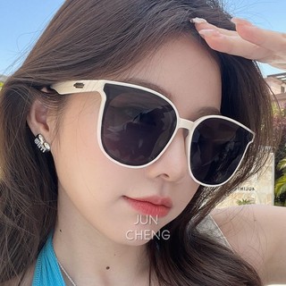 Mới Thời Trang Hàn Quốc Retro Khung Lớn Kính Mát Nam Nữ Vuông Mèo Bóng Mắt Chống Tia UV Kính Mắt