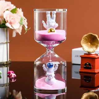 Phi Hành Gia Spaceman Tốt Nghiệp Mùa Đồ Trang Trí Đồng Hồ Cát Hẹn Giờ Trẻ Em 10 / 20 / 30 Phút Thời Gian Đồng Hồ Cát Lấp Lánh