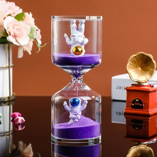 Phi Hành Gia Spaceman Tốt Nghiệp Mùa Đồ Trang Trí Đồng Hồ Cát Hẹn Giờ Trẻ Em 10 / 20 / 30 Phút Thời Gian Đồng Hồ Cát Lấp Lánh