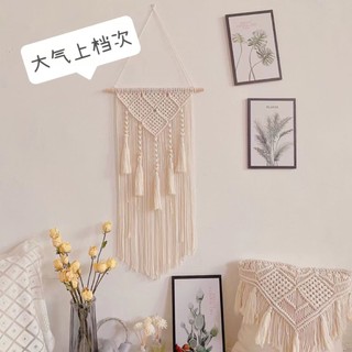 Phong Cách Bohemian Tấm Thảm Dệt Tay ins Dây Cotton Tua Rua Tấm Thảm Trang Trí Bắc Âu Tấm Thảm B & B Thành Phẩm