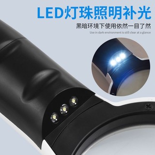 Kính lúp 100 độ phân giải cao Đa chức năng Người cao tuổi cực lớn có đèn LED cầm tay Trẻ em Học sinh đọc sách Báo đọc sách