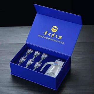 Maotai Cốc Nhỏ Tùy Chỉnh Cốc Trắng Lie Cốc Pha Lê Tách 10ML Cốc Nhỏ Hộp Quà Tặng Bộ Bảy Mảnh