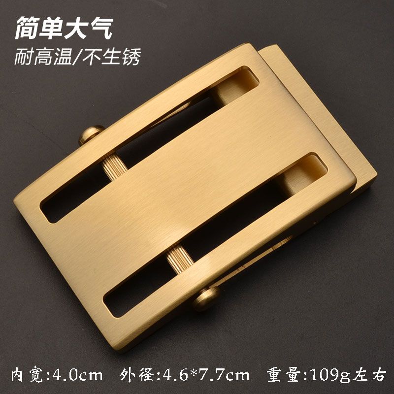 Khóa dây nịt nam đồng thau nguyên chất mới 00516 | Khóa con lăn tự động không răng không lỗ | Nội rộng 4cm | Khóa con lăn mẫu mới | Phụ kiện đầu dây nịt | Đồng đặc không rỉ sét bền chắc | Phù hợp công sở & giải trí
