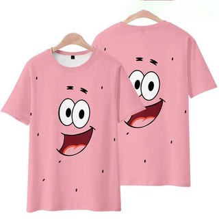Rời Ngộ nghĩnh Tay Ngắn Pie Ngôi Sao Quần Short SpongeBob SquarePants Áo Thun宽松搞怪短袖派大星短裤 海绵宝宝T恤情侣套装
