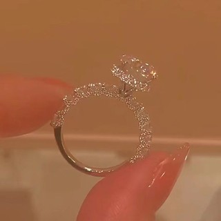 [Yuanz] Nhẫn Moissanite thời trang Hàn Quốc Nhật Bản Bán chạy Nhẫn không phai kim cương tinh tế Nhẫn quà tặng cặp đôi nữ