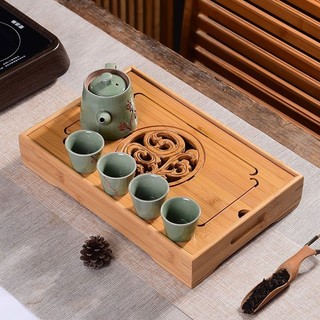 Trà Rửa & Khay Trà 01218 Lưu Trữ Nước Khay Trà Tre Hộ Gia Đình Đơn Giản Lớn Vừa Kích Thước Nhỏ Trà Trà Trà Trà Trà Trà Tre Khay Trà Bộ Trà
