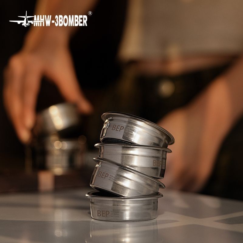 Hướng dẫn sử dụng bột ép cà phê 31289 MHW-3BOMBER Bomber BEP Bát bột bướm Bát bột chính xác hai lớp 54 / 58mm Tay cầm Espresso