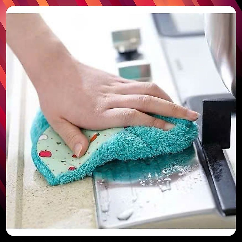 [COMBO 10] Khăn Lau Tay Nhà Bếp Cao Cấp Có Móc Treo Tường Chất Liệu Cotton Thấm Hút Tốt Siêu Tiện Dụng