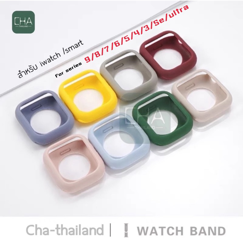 Ốp lưng Silicon thông minh Cho Apple Watch10 9 8 7 6 se 5 4 ultra 40 / 41 / 44 / 45mm Silicone 11