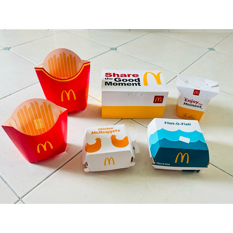 Hộp giấy thực phẩm gói McDonald (Đã qua sử dụng)