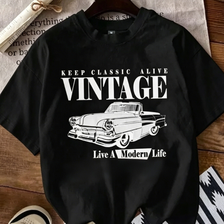 Giao hàng 24 giờ 1 Cotton nguyên chất / Áo thun trẻ em / Áo sơ mi ngắn tay phong cách đua xe Mỹ Size 90-150