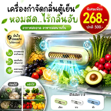 Khử mùi tủ lạnh 99,9% khử mùi loại bỏ mùi mù tạt trong tủ lạnh. Máy lọc không khí phân hủy hóa chất lưu trữ thực phẩm tươi sống