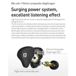Tai nghe FAAEAL KBEAR KS2 Hybrid DD + BA In Ear Monitor HiFi Music Tai nghe có dây Tai nghe chơi game thể thao có cáp có thể tháo rời — ảnh 4
