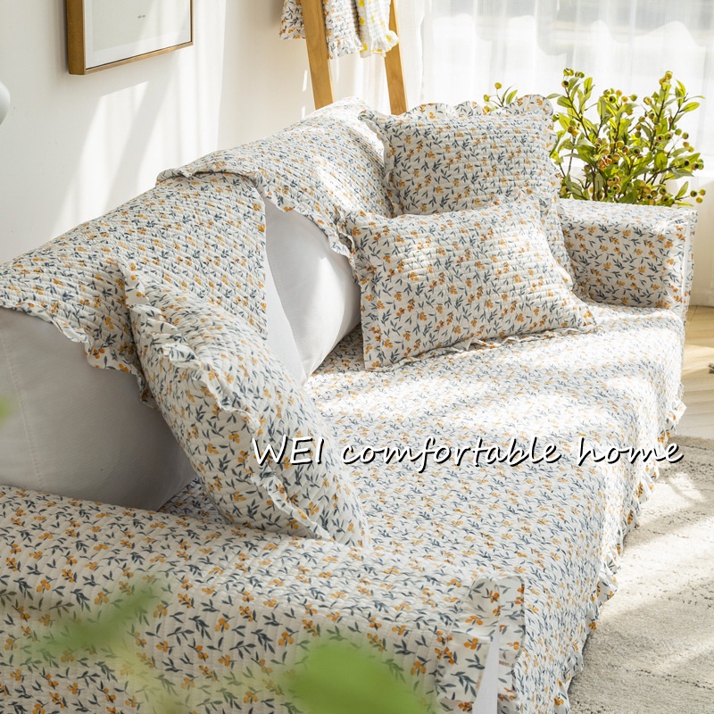 Vỏ Bọc Ghế Sofa Chống Trượt Chất Liệu Cotton Phong Cách Bắc Âu