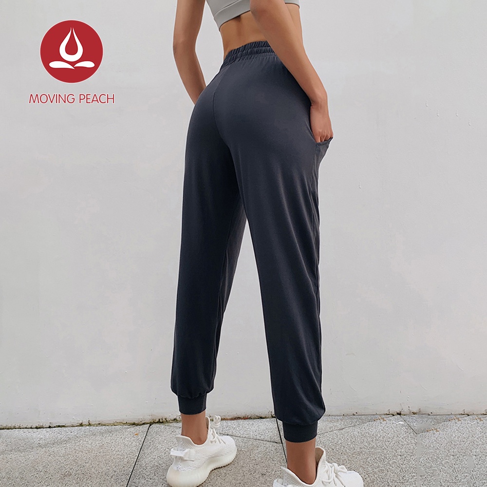 Ảnh MOVING PEACH quần jogger thể thao  Lưng Cao Dáng Rộng Tập Yoga Cho Nữ 2