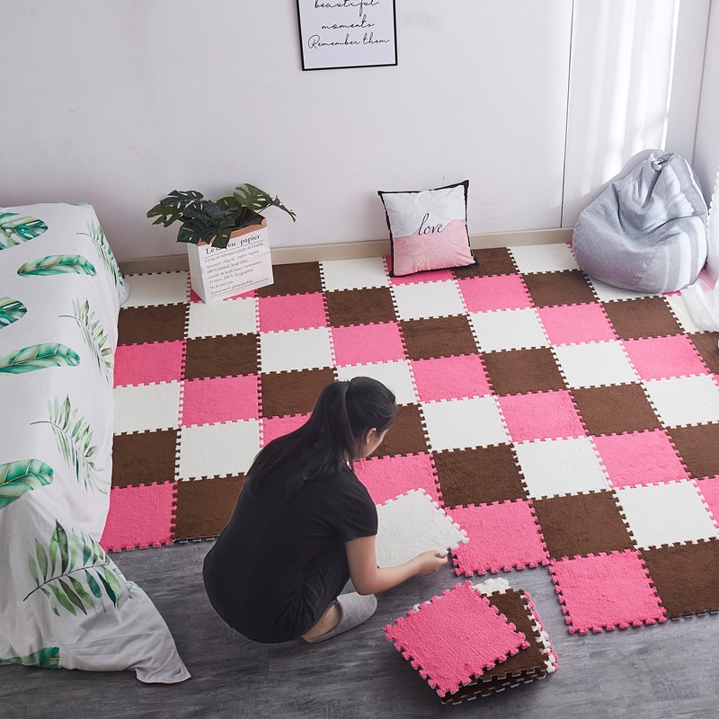 Thảm Lót Sàn Hình Vuông 30 * 30cm Có Thể Giặt Được