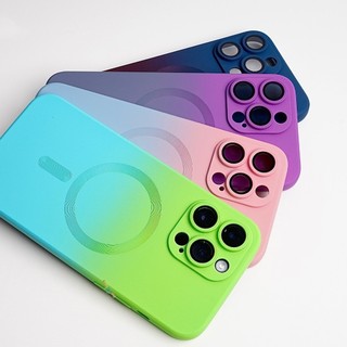 mới! Ốp Điện Thoại Mềm Chống Vân Tay Cho Iphone 11 12 13 14 Pro Max 14Plus Vỏ Điện Thoại Từ Tính Chống Vỡ Có Bảo Vệ Ống Kính