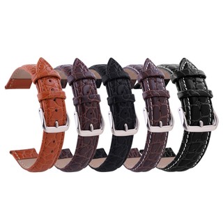 Dây Da Bò 12-24mm 20mm 22mm Họa Tiết Da Cá Sấu Phong Cách Cổ Điển Sang Trọng