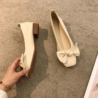 [Hàng Có Sẵn] Giày Búp Bê Mũi Vuông Đế Mềm Thoải Mái Phong Cách Xiaoxiang Cho Nữ