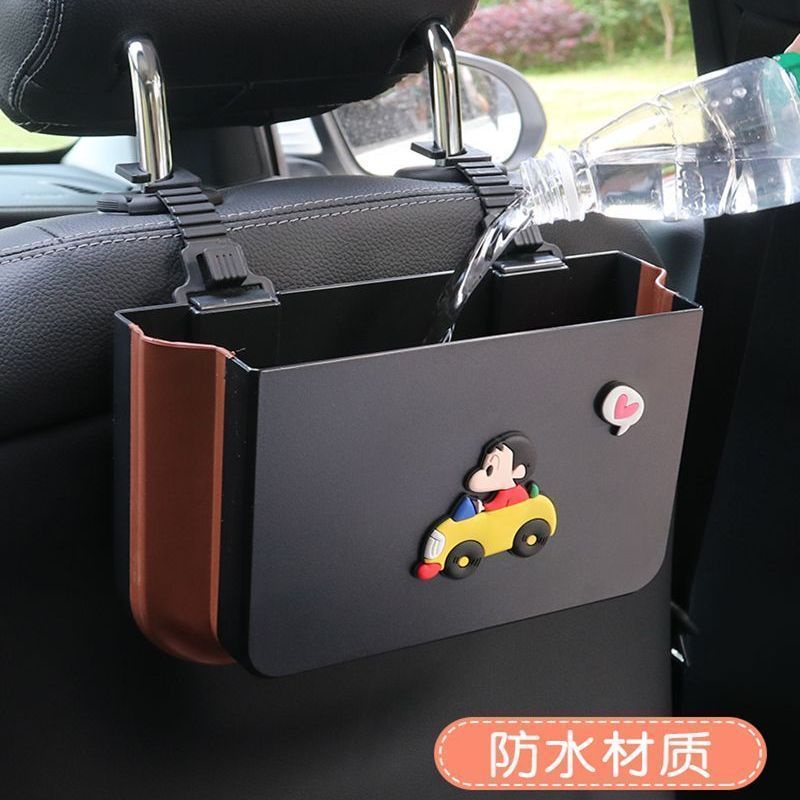 Thùng Rác Treo Ghế Sau Xe Hơi Họa Tiết Hoạt Hình Dễ Thương Có Thể Gấp Gọn Tiện Dụng