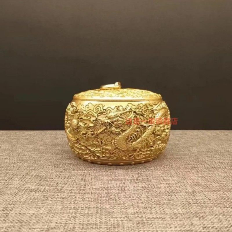 Ấm Trà Bằng Đồng Nguyên Chất 06512 Có Nắp Phong Cách Retro