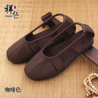 Nam Nữ Giày Đế Nỉ Bò Đi Ngoài Giày Monk Dép Chống Mài Mòn Chống Trơn Trượt 男女牛筋底单鞋 出家僧人和尚鞋 凉鞋耐磨防滑4. 12.11