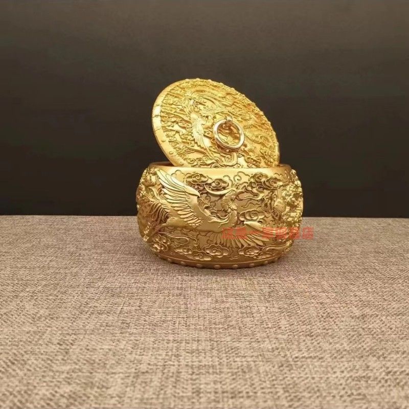 Ấm Trà Bằng Đồng Nguyên Chất 06512 Có Nắp Phong Cách Retro