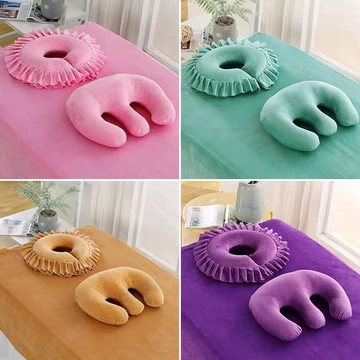Gối cao su hình chữ U gối ngủ với mặt xuống ngực Gối dễ bị đệm ngực mát xa mát-xa lỗ chăm sóc mặt/Gối nằm Thẩm mỹ viện