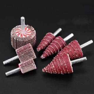 2 Chiếc 15mm-80mm Giấy Nhám Louver Đầu Mài Cho Dremel Phụ Kiện Mài Mòn Chết Máy Mài Flapper Sander Khoan Dụng Cụ Xoay
