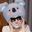 ins Cô Gái Trái Tim Dễ Thương Ngộ nghĩnh Sáng Tạo Cá Gấu Trúc Thỏ Cáo Ếch Lợn Gấu Koala Mũ Đội Đầu Động Vật
