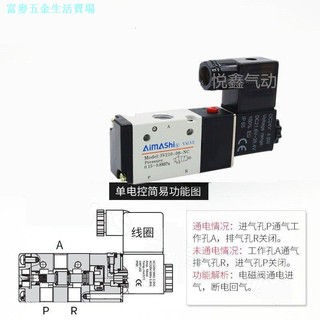 Van điện từ 3V210-08 Van kiểm tra ba chiều hai vị trí Van 2 điểm 3V210-08NC 220V24V12V