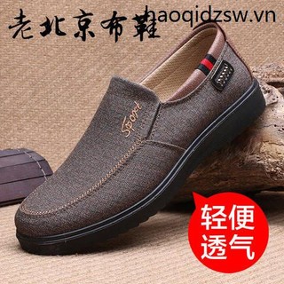 Giày Lười Đế Mềm Dày Dặn Thời Trang Xuân Thu Cho Nam Trung Niên