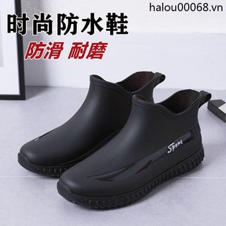 Giày Bốt Cao Su Đi Mưa Chống Trượt Chống Nước Thời Trang Cho Nam