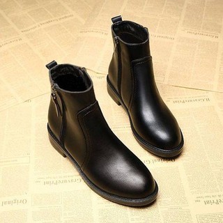 Dnasty Giày Bốt martin Mỏng Cổ Thấp Đế Bằng Thời Trang Thu Đông 2021 Cho Nữ