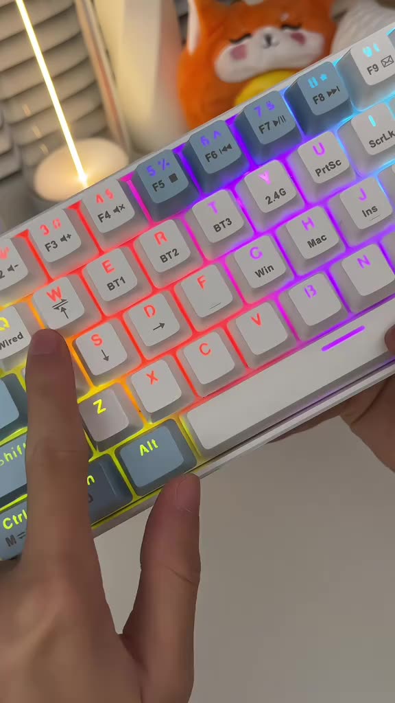 Bàn Phím Cơ Không Dây Bluetooth Atas ZA641 Pro - 64 Phím - Led RGB ...