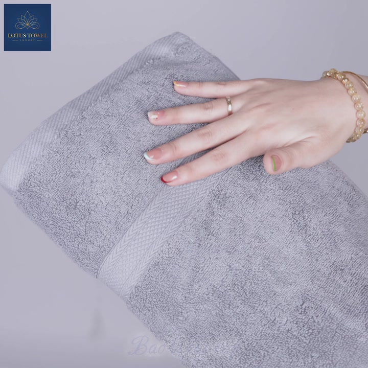 Khăn Tắm, Gội, Lau Mặt Châu Âu LOTUS 100% Cotton Mềm Mịn Thấm Hút Dùng Cho Gia Đình Spa Khách Sạn - ảnh 2