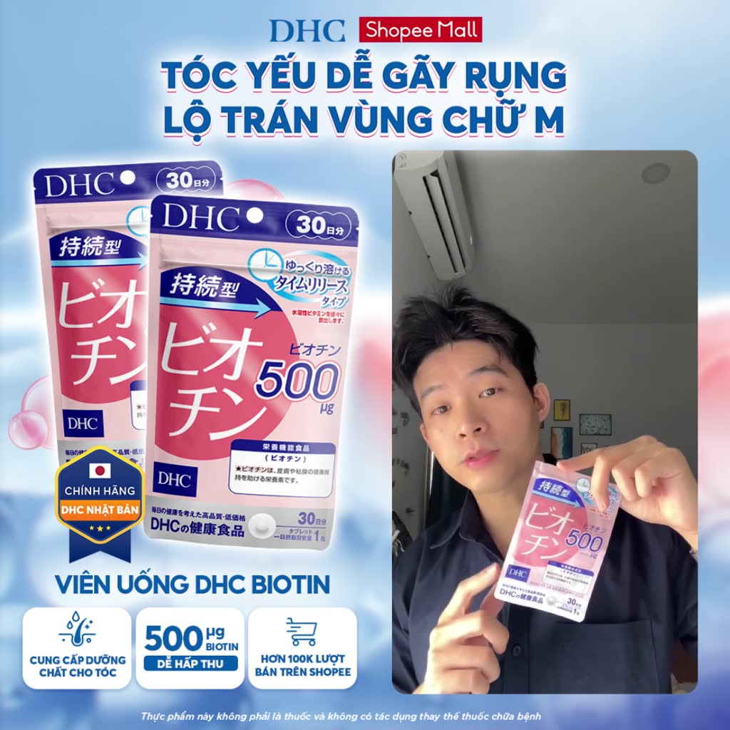 Viên uống DHC Biotin (30 Ngày) - Thực phẩm bảo vệ sức khoẻ DHC Sustained Release Biotin