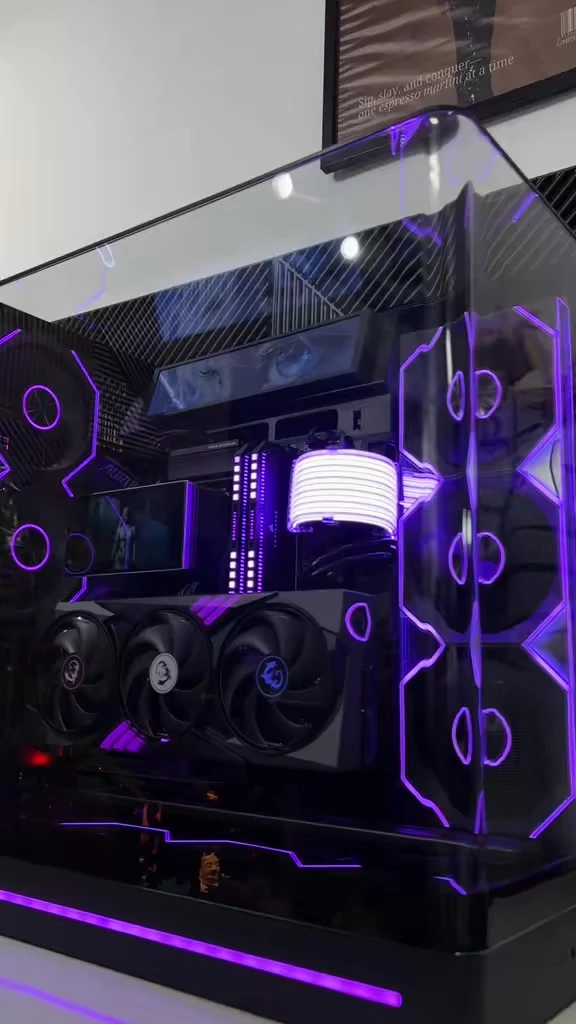 Vỏ case Xigmatek Pano II màu đen trắng kính cong