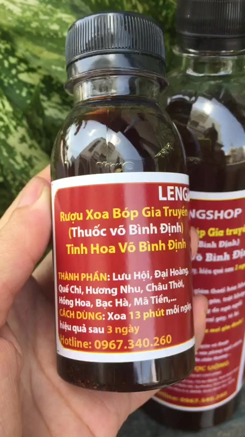 Dầu xoa bóp LengKengFarm, Rượu Xoa Bóp Mã Tiền Xương Khớp Gia Truyền Võ Bình Định