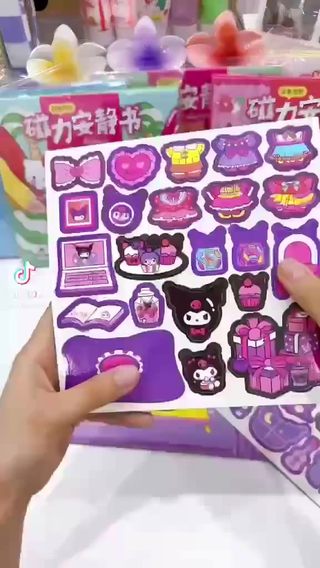 Stickers đồ chơi nam châm,thay đổi quần áo,kuromi Sanrio melody -Nam ...