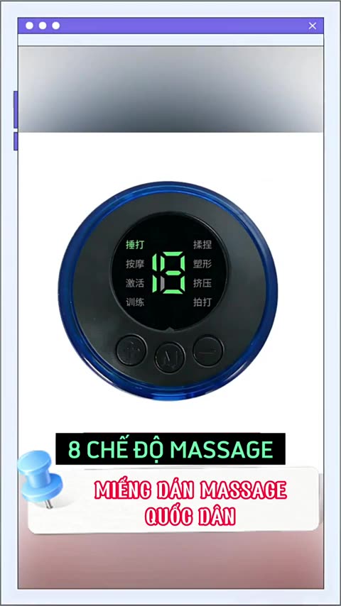 Máy massage cổ vai gáy xung điện - miếng dán massage mini sung điện toàn thân
