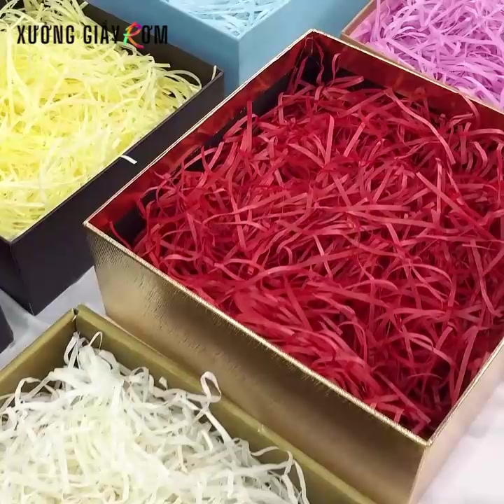 [ 1KG - NHIỀU MÀU ] Giấy rơm, Giấy vụn, Giấy sợi lót hộp quà, Giấy ...