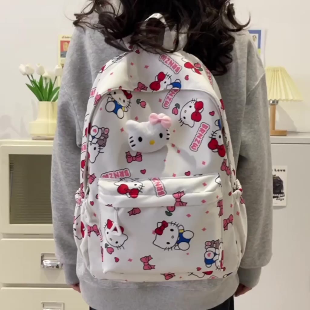 Balo Hello Kitty Túi đeo vai dễ thương Chống mài mòn Giảm âm dung lượng ...