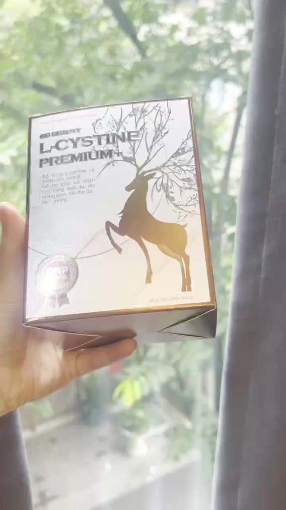 Viên uống GB Beauty L-Cystine Premium 500mg làm đẹp da, giảm rụng tóc, giảm thâm sạm da chính hãng (1 hộp/60 viên)